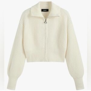 4X CIDER Zippered Knit V-Neck Polo Cardigan